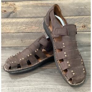 Alegria Cage Sandal Mens EU 47 Martinique Cafe Nubuck Leather US 13 Fisherman